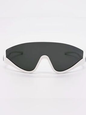 Gucci GG1650S 007 XL White Frame Shield Sunglasses with Case